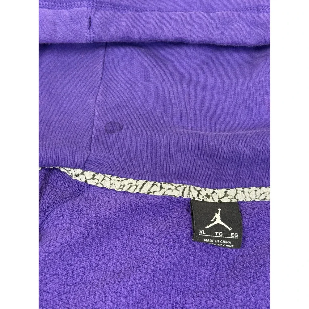 Jordan Mens Purple Full Zip Jumpman Hoodie XL Raglan Sleeve Sportswear Jacket‎